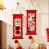 1 Pair Cartoon Pattern Spring Festival Couplet Blessing Words Wall Pendant  Office