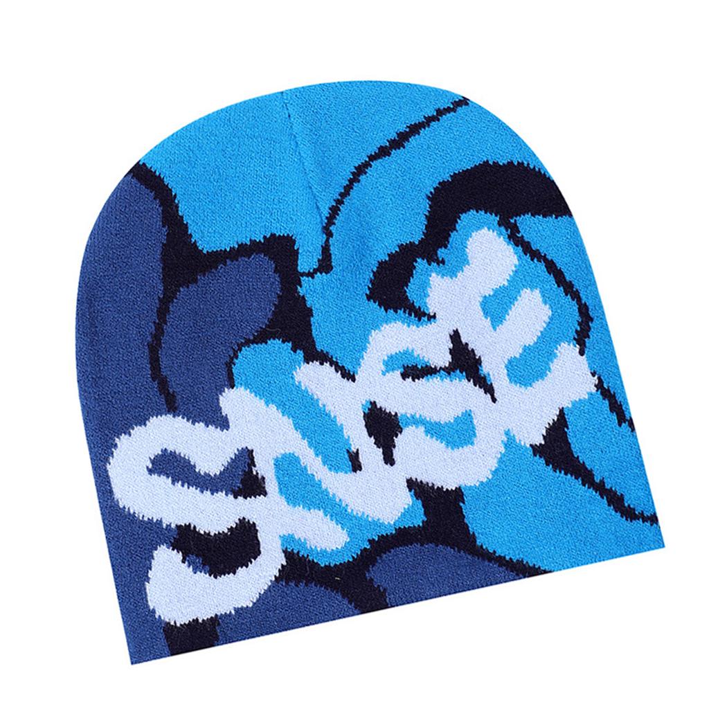 Hiphop Knitted Hat with Jacquard Letter Warm Fashion Hat Winter Headwear for Autumn/Winter