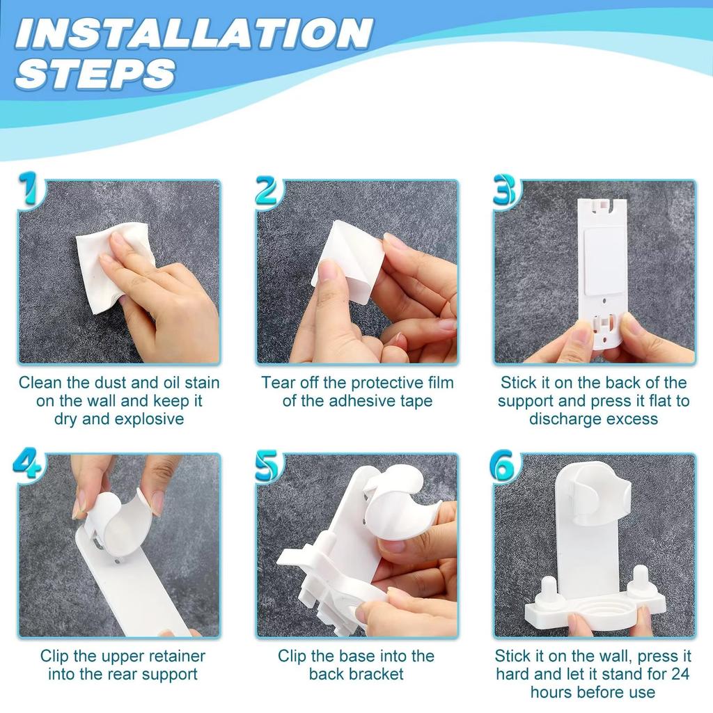 Adhesive Electric Toothbrush Holder Wall Mounted Brush Head Hanger Bathroom Organizer For Oral B iOSaving Space and Keep Drying