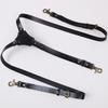 Top Layer Cowhide Men's Suspenders with Anti-Drop Hook Buckle