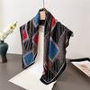 Luxury Soft Stain Square Scarves For Women Cashew Print Neck Shawl Warps Elegant Neckerchief Bandanas Hijab For Beach Travel