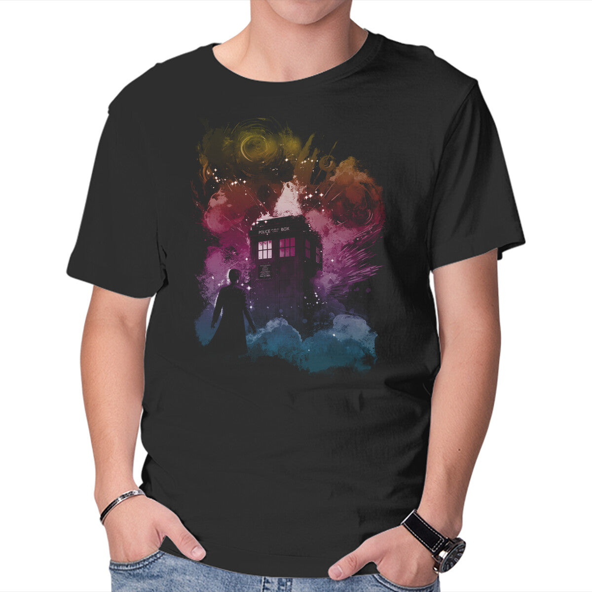 Unisex Crew Neck T-Shirt The 14th Doctor Graphic Short Sleeve Casual Tee L