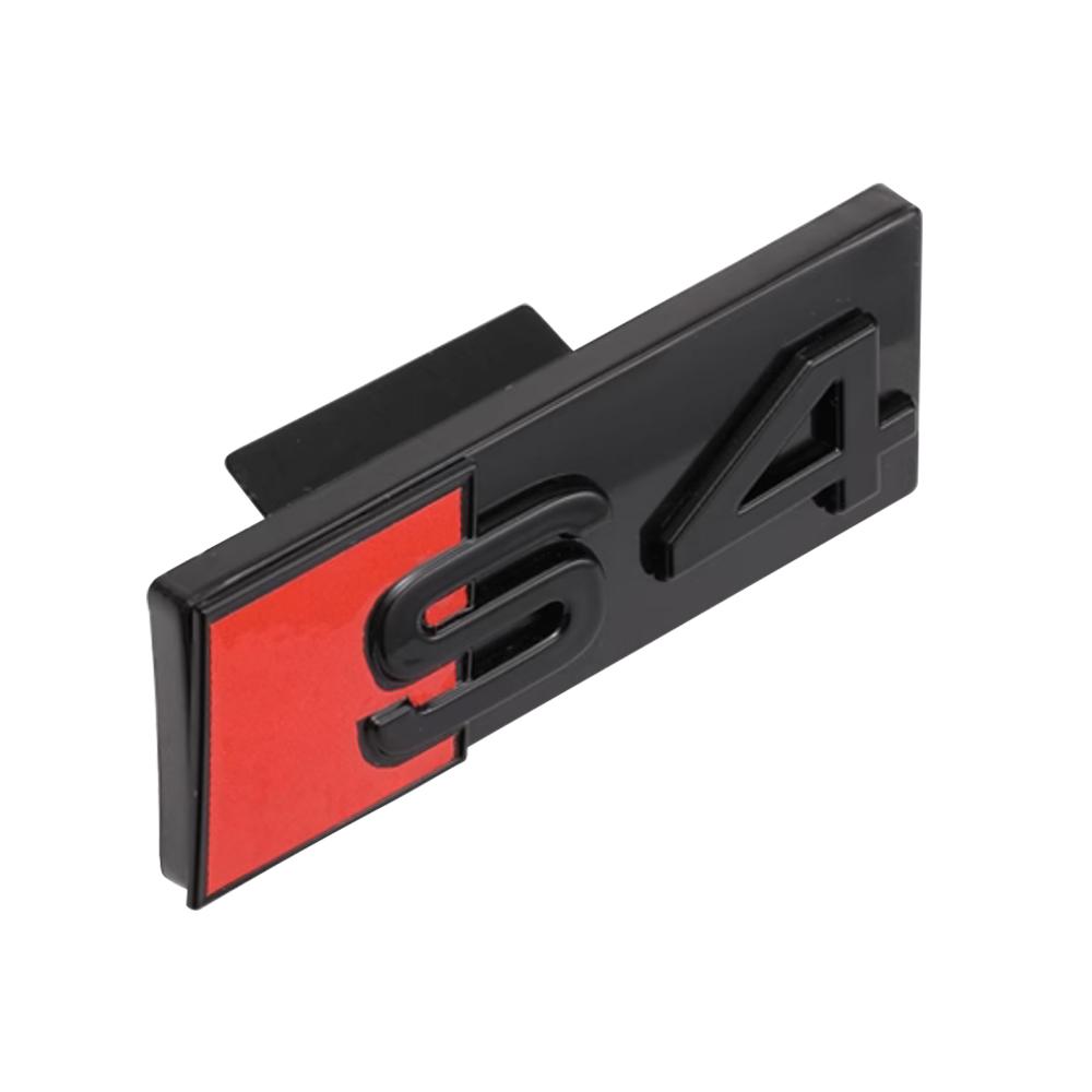 3D S3 S4 S5 S6 S7 S8 Logo ABS Car Front Grille Badge Sticekr Decoration For Audi SQ3 SQ5 SQ7 SQ8 W12 V6 RS3 RS4 RS5 RS6 RS7 RS8