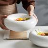 Creative White Ceramic Tableware Salad Dessert Bowl Snack Plate Household Table Decoration Cake Plate Kitchen Utensils Porcelain