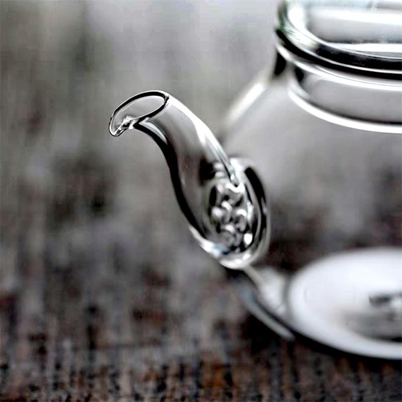 Small Capacity 210ml Heat Resistant Glass Teapot Kungfu Tea Set For One Person Brewing Green Tea Pot Home Tea Maker Teaware