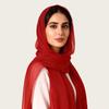 High-Quality Velvet Chiffon Scarf: Elegant Plain Color Malaysian Gauze