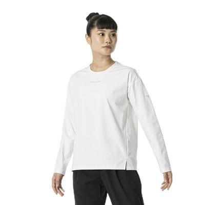 Soft Dry Long Sleeve Training Snow XL T-Shirt, Comfortable, Moisture-Wicking, Quick-Drying, UPF50+, 32MAB304, Women's, White,
