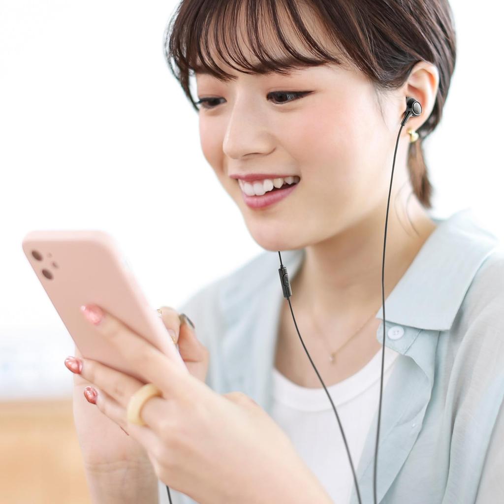 Sanwa Supply USB Type-C Earphone Microphone MM-HSTC04BK