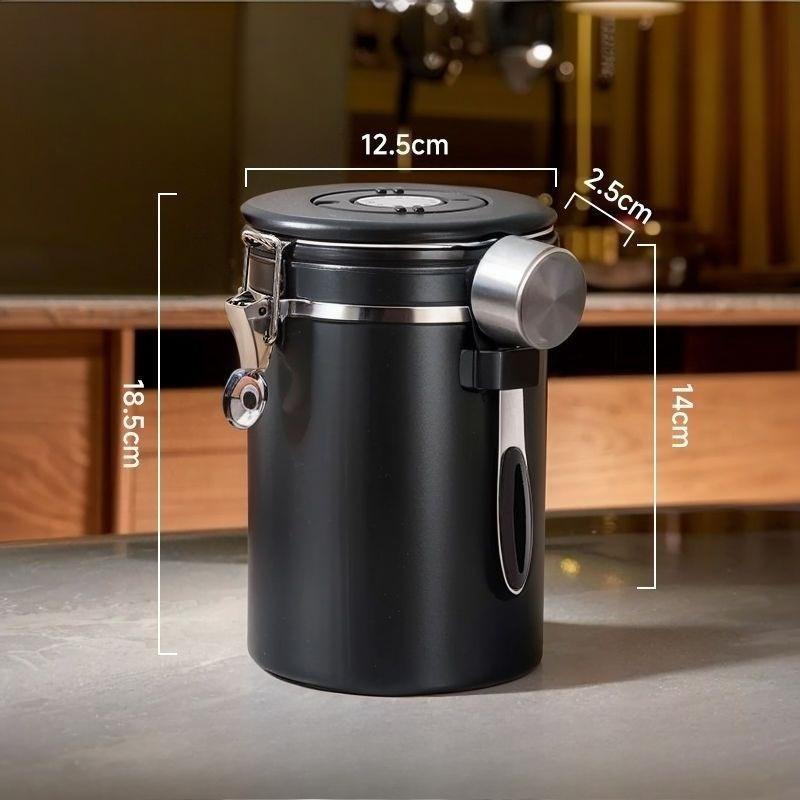 Coffee Beans Vacuum Storage Jar Stainless Steel Jars Aesthetic Hermetic Grains Container Elegant Luxury Nut Containers with Lid
