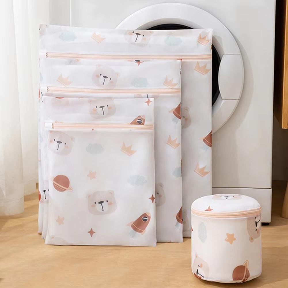 5Pcs Wardrobe Washing Machine Storage Bag Exquisite Cartoon Printing Home Classified Washing Bags For Home Washing Machines