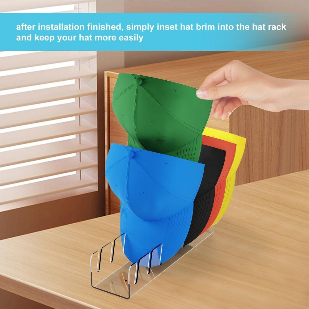 1/2Pcs No Install Baseball Cap Display Rack Hat Organizer Hat Stand for Baseball Caps  Bedroom