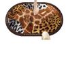 Spliced Leopard Print Crystal Velvet Floor Mat Bathroom Absorbent Non-slip Mat Porch Door Mat Dirty and Wear-resistant