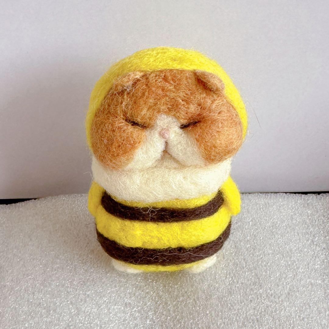 

[USED] Morecats Cat Artist Wool Felt Plush Toy Teddy Bear Handmade