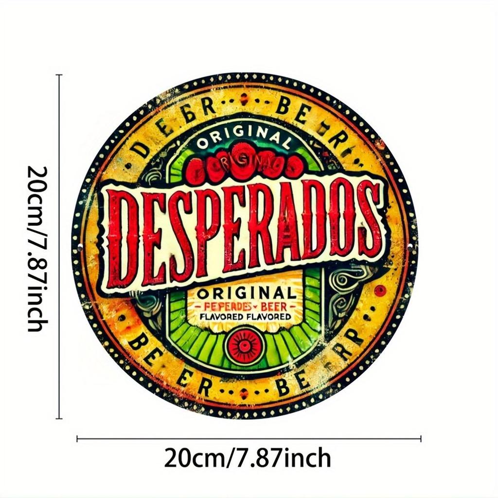 Segno in Latta Metallico Birra Decorazione Murale 20x30cm