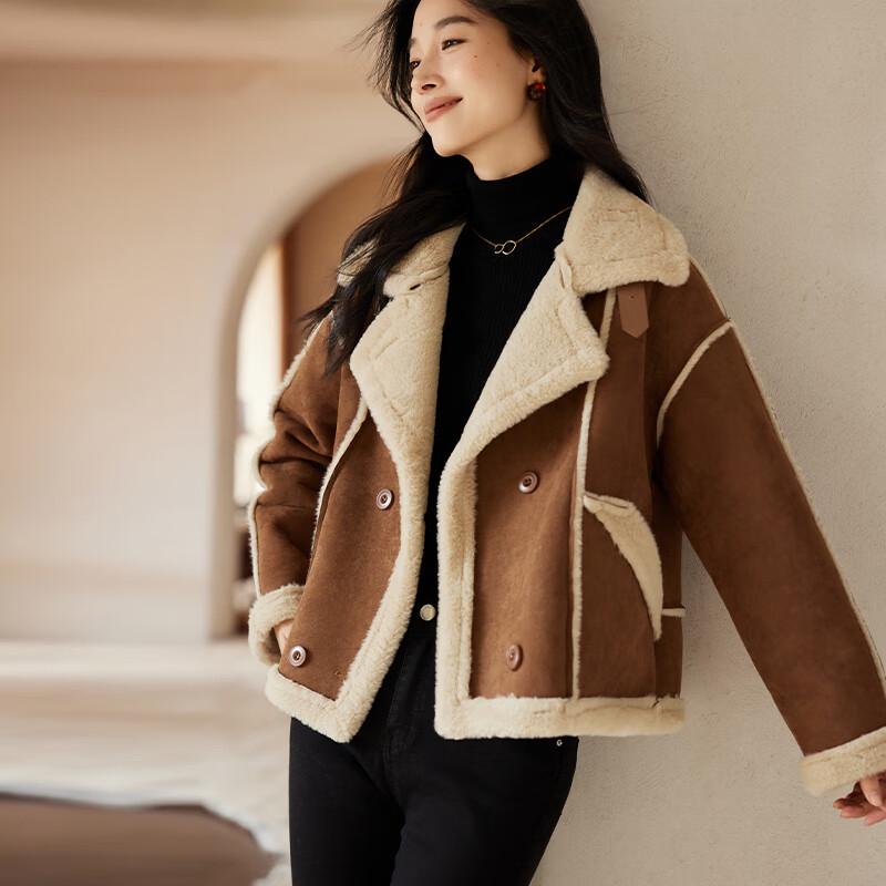 

VICTORIA&VERA Women s Retro Suede Moto Jacket