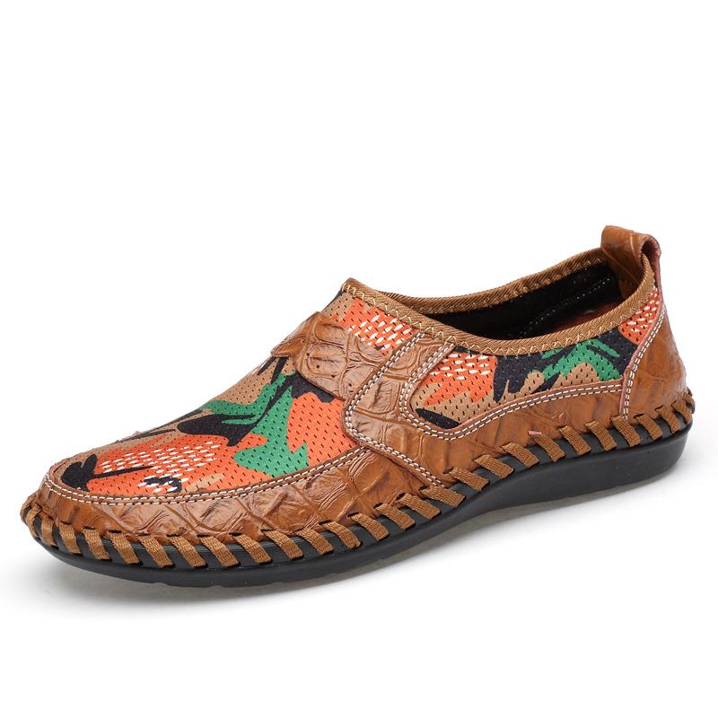 Men's Extra Large Summer Loafers - Breathable Mesh, Handmade, Trendy Casual Shoes (Sizes 45-46)
