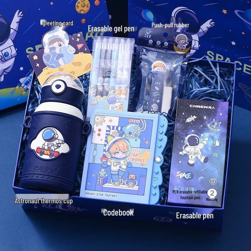 Children's Day Astronaut Stationery Gift Box for 10-Year-Old Boys - Surprise Birthday & Back-to-School Gift