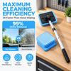 1 Set Microfiber Washable Pad Extendable Handle Cleaning Tool Telescopic Car Windshield Cleaner For Auto Window Glass Care