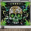 Skull Tapestry Evil Eye Black And White Skeleton Tapestries Wall Hanging Living Room Decor Hippie Trippy Tapestrys For Home