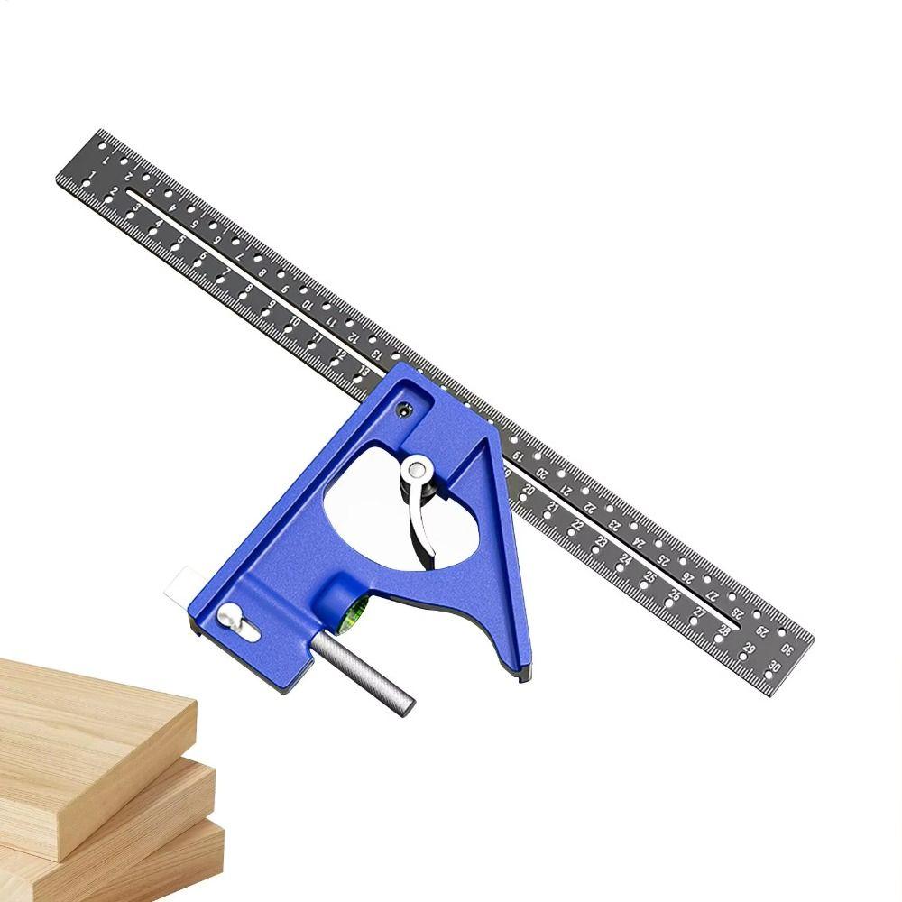 30CM Precision Combination Square 45/90 Degree L Shaped Ruler Angle Ruler  Metal Fabrication