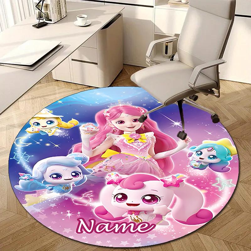 Personalized Magic Sweethear Round Chair Office Rug - Perfect for Mat, Office Chair & More - Ideal Gift for Birthdays and Holidays