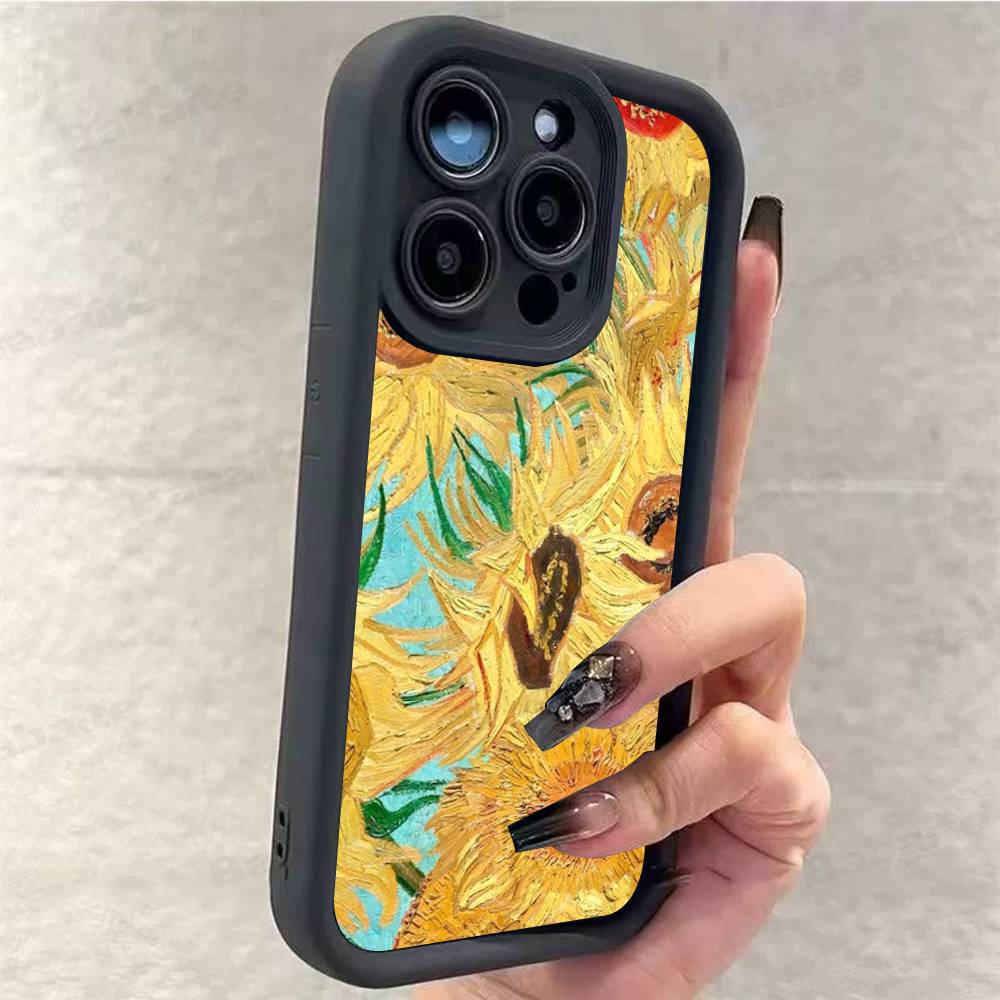 

Vincent Van Gogh Oil INS Phone Case For iPhone 17 16 15 14 13 12 11 Pro Max Anti Drop Soft Cover iPhone 17