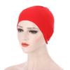 Women Solid Color Elastic Bandanna Turban Cap Head Scarf Cover Hat Headdress