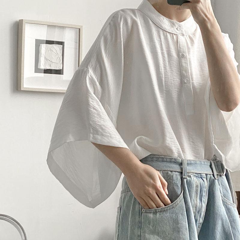 Summer Oversize Shirt Men's Black White Casual Shirt Men Streetwear Korean Loose Short Sleeve Shirts Men's Pullover Shirt