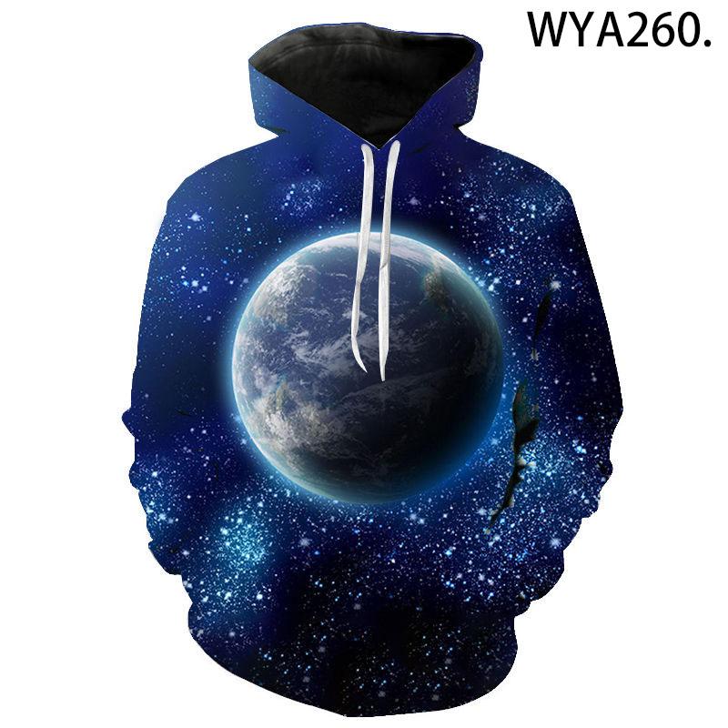 New Casual Hoodie, Space Planet 3d Diy Printed Super Cool Pattern Men's And Women's Pullovers, Street Fashion Children's Tops