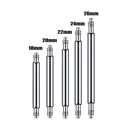 2.5mm Diameter Thick Spring Bars, Watch Strap Link Pins, Fits Seiko SKX007/SKX009 Watch Cases (18mm, 20mm, 20mm, 22mm, 24mm) (10 Pieces, 22mm)