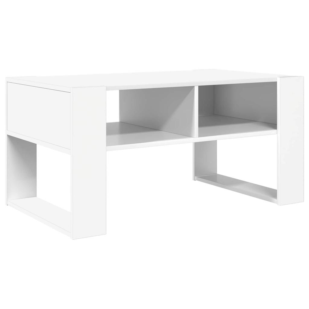 Coffee Table with Storage White 92 x 53 x 45 cm Particleboard
