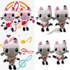 Entzückendes Gabby's Dollhouse Musik Plüschtier Cartoon Stoffkatze Plüschtierpuppe für Kinder