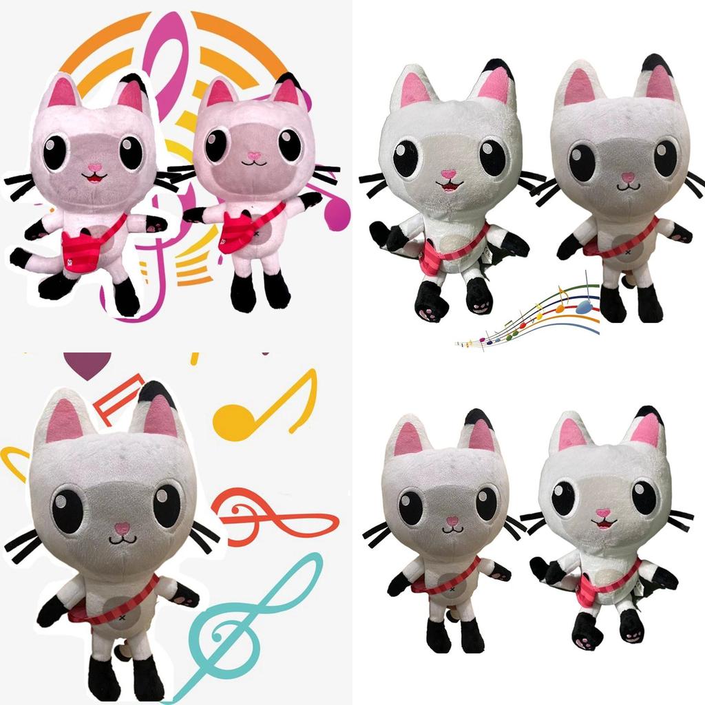 Entzückendes Gabby's Dollhouse Musik Plüschtier Cartoon Stoffkatze Plüschtierpuppe für Kinder