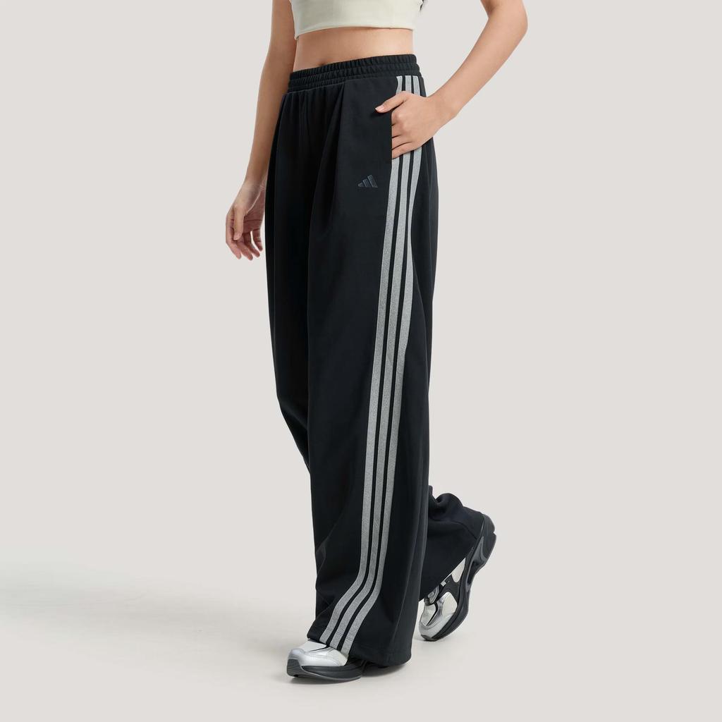 Adidas Dance Interlock Pant Three Stripe Loose Fit Banana Pants Twisted Drawstring Casual Pants Women Pants KR7594