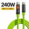 LED Display USB C Fast Charging Cable 100W 240W, USB A To Type C and USB C To USB C Data Sync Cord for Phones Laptops Tablets
