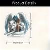 2D Flat Classic Style Acrylic Angel & Wolf Desktop Decoration, Suitable for Wall Decoration, Porch, Room, Villa, Accents Home, Hallway, or Workplace -