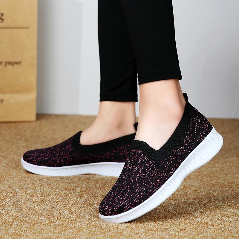 Fashion Women Summer Casual Loafers Flat Bottomed Outdoor High-quality Sports Soft Sole Walking Mesh Comfortable Vulcanized Shoes 36-44