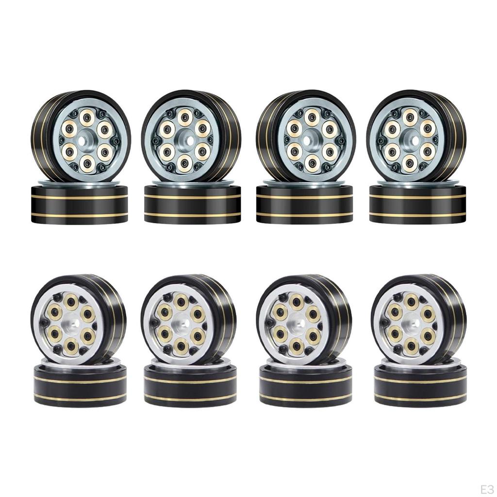 1/18 Tire Wheel Brass Counterweight Wheels RC Car Spare Part High Strength Metal Rim Hub for