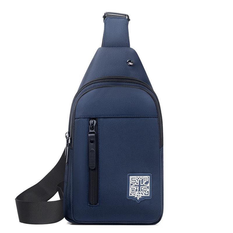 New men's breast bag sports and leisure chest bag Oxford cloth waterproof and wear-resistant trend high-end shoulder small backpack