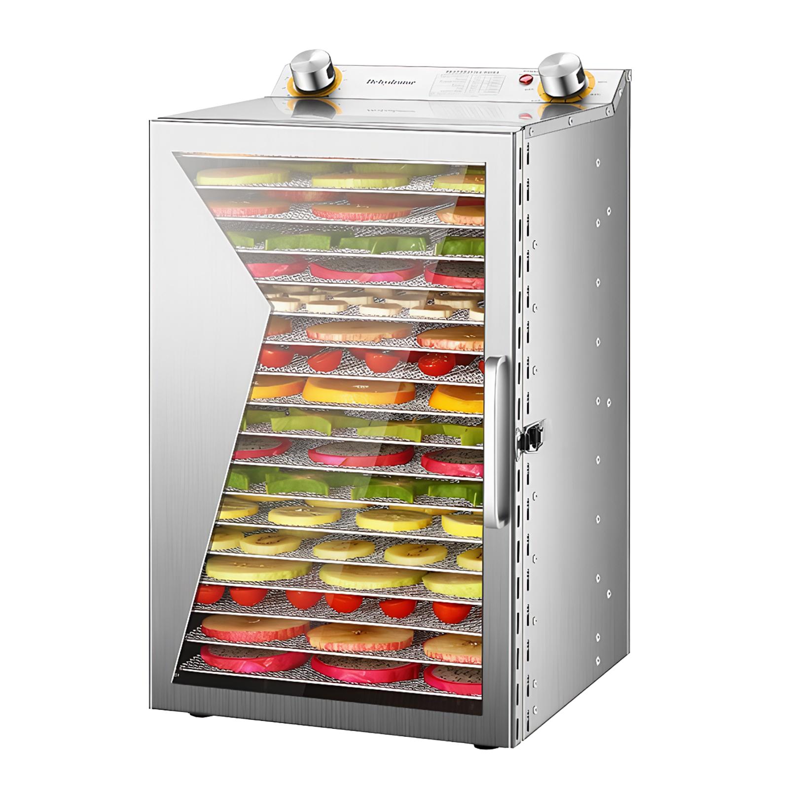 110V 18 layer Stainless Food Dehydration Dried Fruit Machine Beef Jerky Dryer Dryer Fruit Machine Touch For Household Commercial