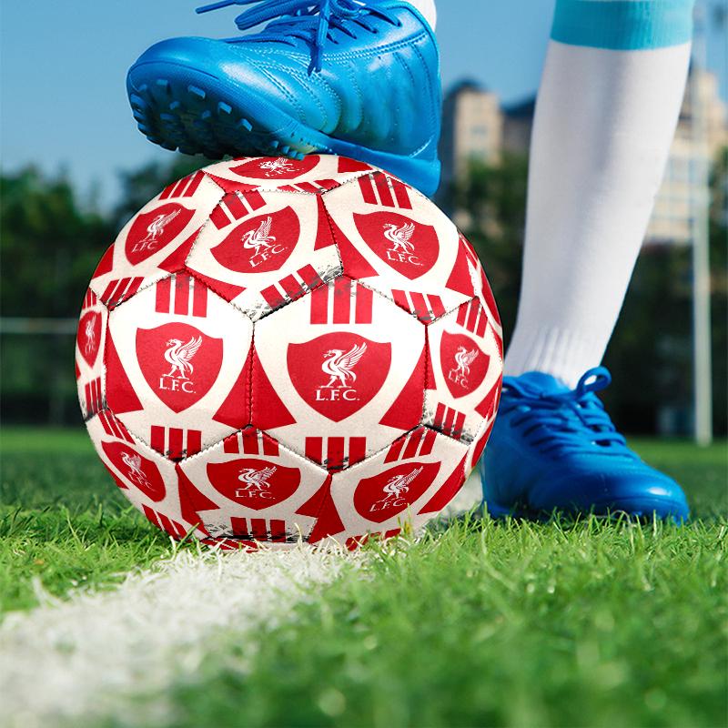 Liverpool F.C. Aufdruck Größe 5 Fußball, PU Verschleißfester Fußball für Spieltraining und tägliches Üben, Geburtstagsgeschenk für Fußballfans