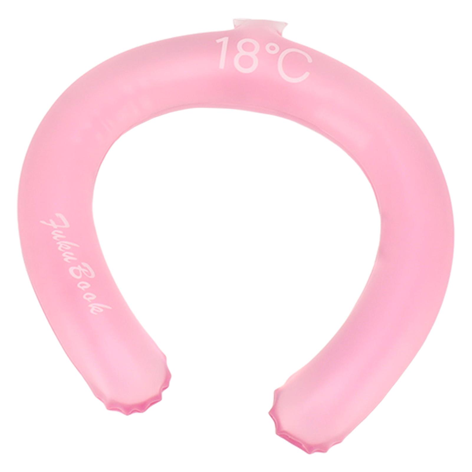 

Трубка для охлаждения шеи Многоразовая Свободные руки Легкая Носимая Охлаждающая повязка на шею для летних видов спорта на открытом воздухе Розовая розовый