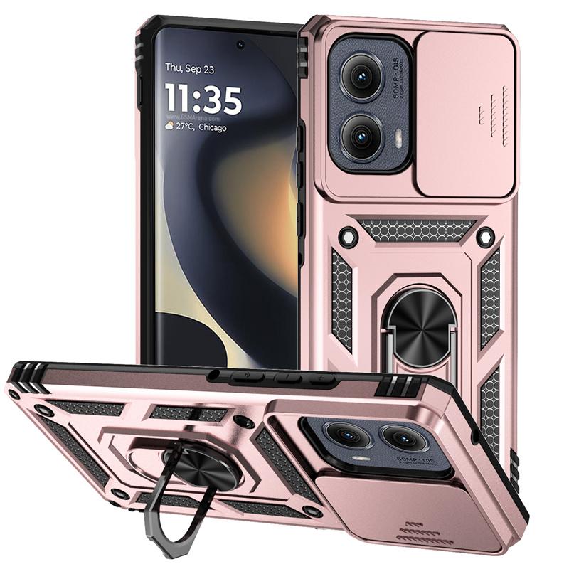 Funda For Motorola G 5G 2024 Case Car Magnetic Holder Ring Armor Shockproof Coque For Moto G5G 2024 Camera Protection Back Cover