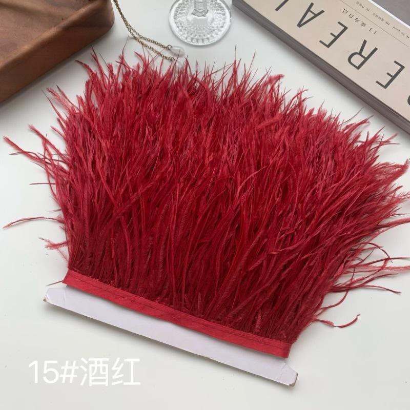 Ostrich Hair Cloth Edge 10-15Cm Clothing Accessories Diy Skirt Decoration Dress Neckline Cuffs Feathers
