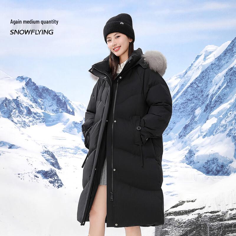 Snow Flying Women's 2025 Mid-length Detachable Fox Fur Hooded Down Jacket