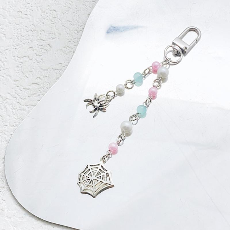 Modischer Perlen-Schlüsselanhänger-Charm mit Acryl-Anhänger Taschen-Schlüsselanhänger Schlüsselring Elegantes Damenmode-Accessoire