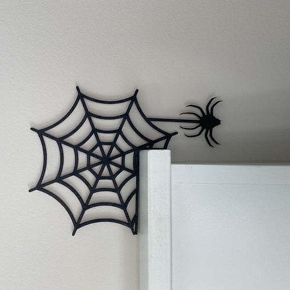 Halloween Door Corner Sign Wooden Witch Spider Halloween Decor Halloween Witch Sign Fall Decor
