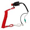 Marine Outboard Engine Stop Switch Waterproof Light ABS Engine Emergency Flameout Switch for T4 6E0‑82575‑00