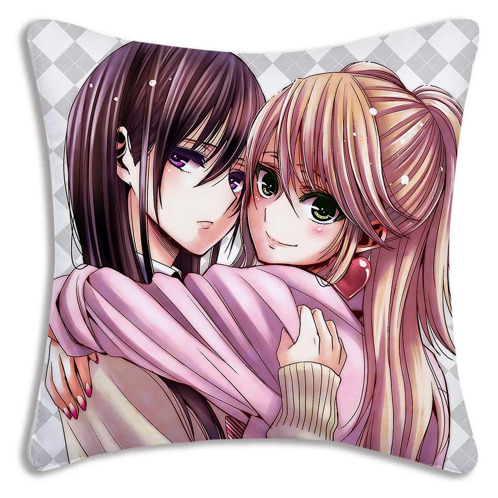 Cute GL Anime C-Citrus Hot Pillow Covers Cartoon Sofa Decorative Home Double-sided Printing Short Plush Cute Cushion Cover