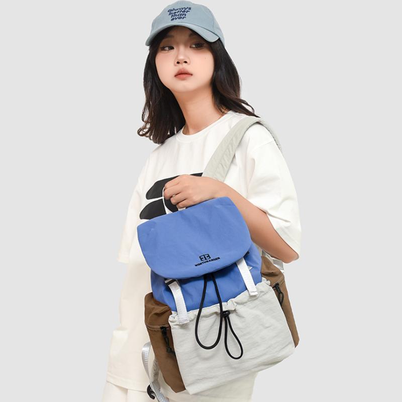 Fashionable Lightweight Student Backpack Large Capacity Casual Travel Women's Backpack Men's Color-Block Backpack High-End Feel